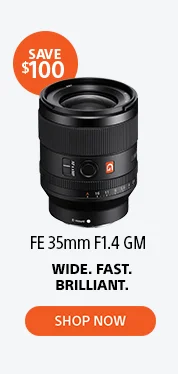 Save $100 | FE 35mm F1.4 GM | Wide. Fast. Brilliant. Shop now