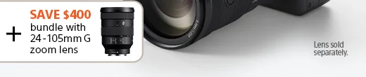 + Save $400 bundle with 24-105mm G zoom lens