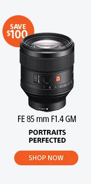 Save $100 | FE 85mm F1.4 GM | Portraits Perfected | Shop now