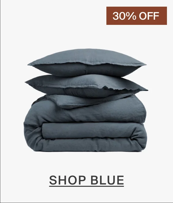 30% off, shop blue