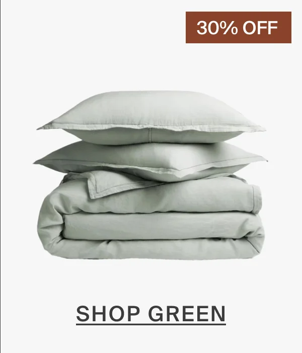 30% off, shop green