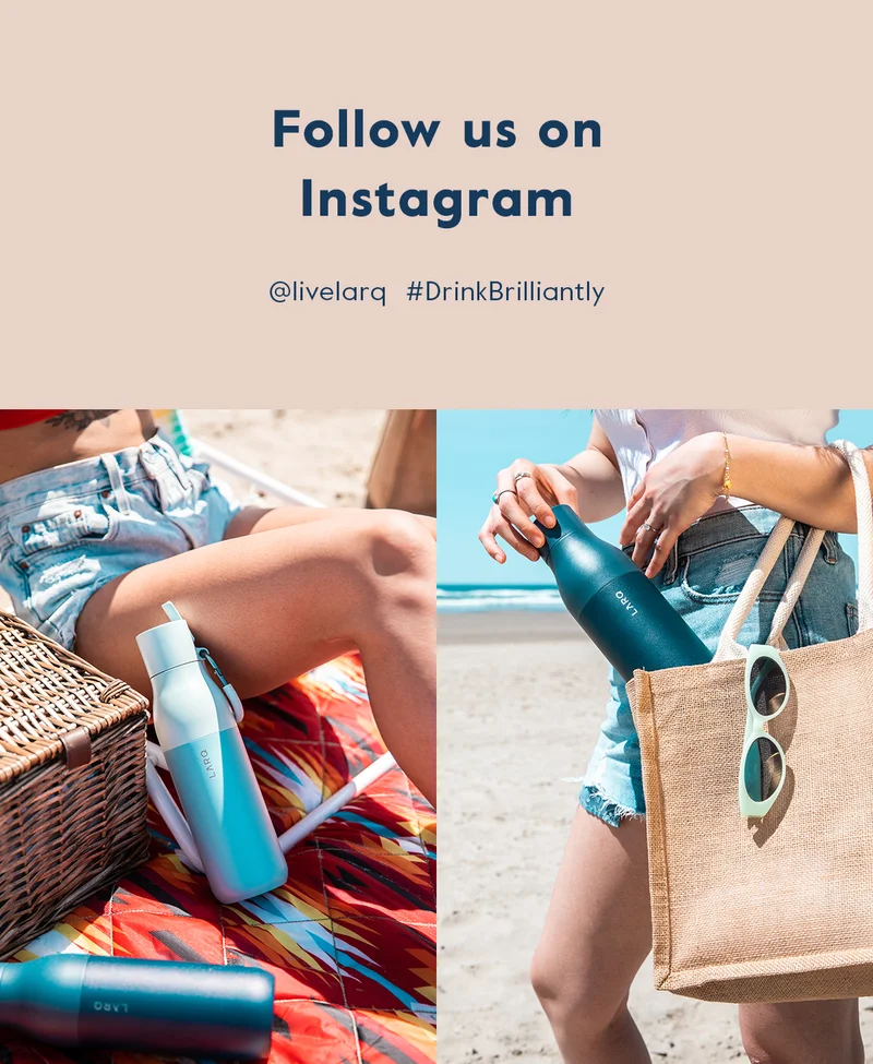 Connect with us! Follow us at @livelarq #DrinkBrilliantly