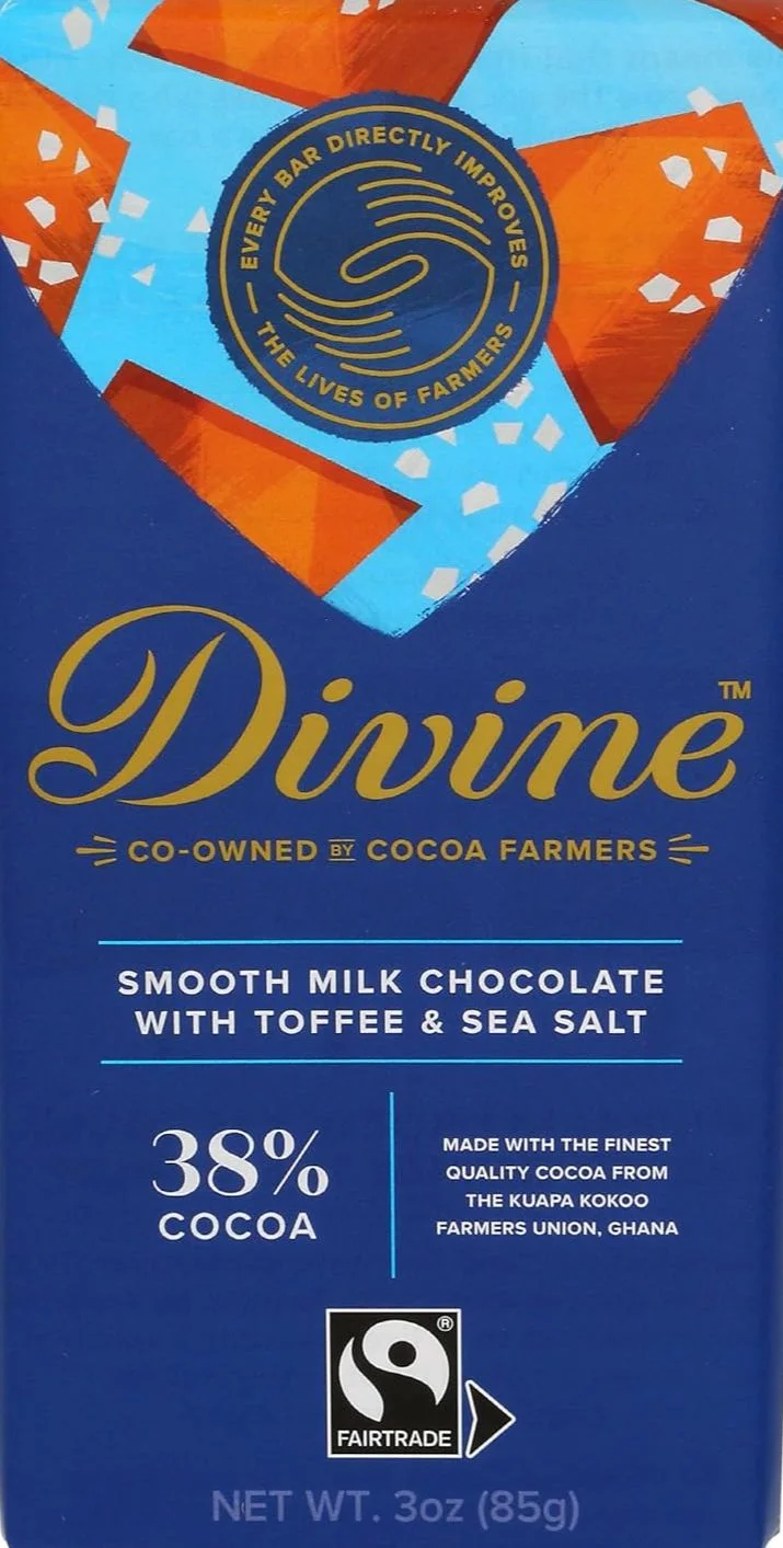 Image of Divine Milk Chocolate Bar with Toffee & Sea Salt