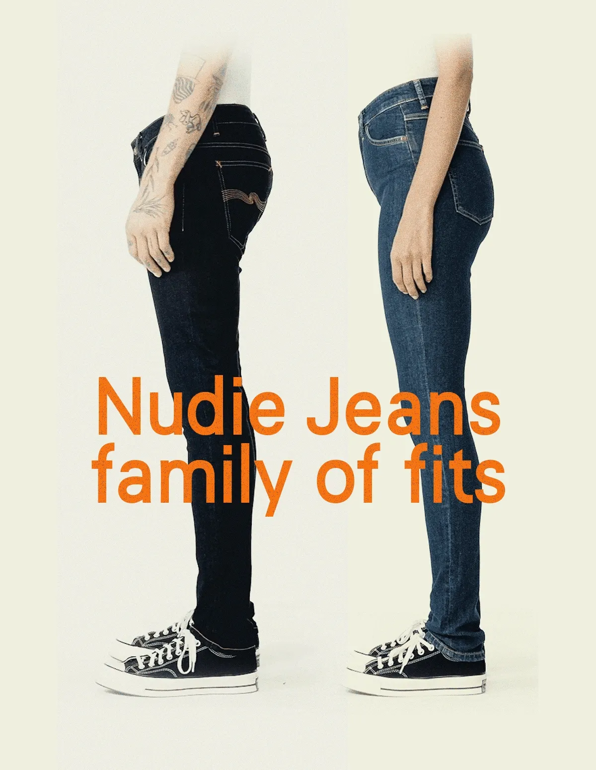 Nudie Jeans family of fits.