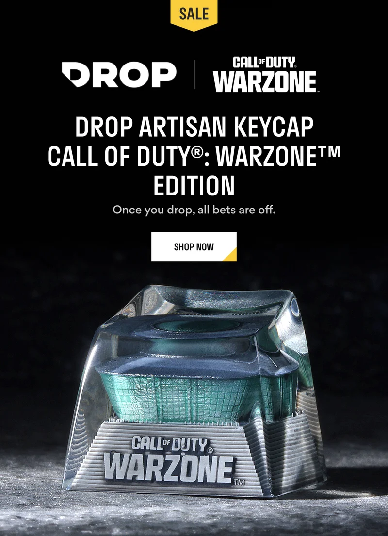 NOW ON SALE: Drop Artisan Keycap Call of Duty®: Warzone™ Edition NOW ON SALE: Drop Artisan Keycap Call of Duty®: Warzone™ Edition