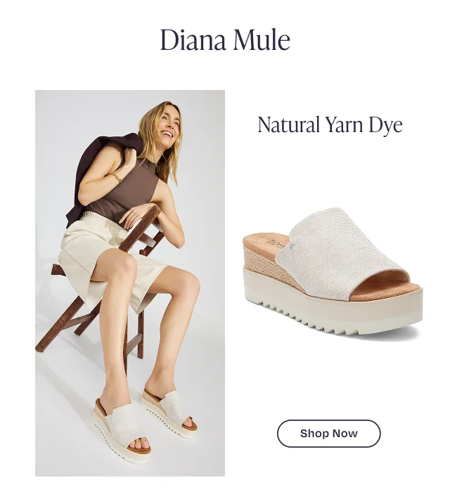 Shop Diana Mule Wedge Sandal - Button