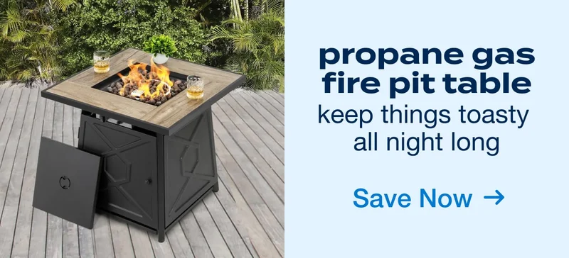 Propane Gas Fire Pit Table with Cover