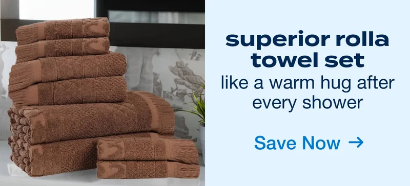 Superior Rolla Cotton Geometric Jacquard Plush Soft 8 Piece Towel Set