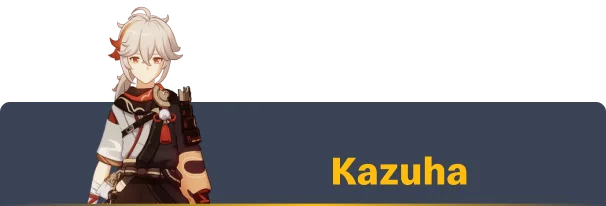 Kazuha's dialogue box.