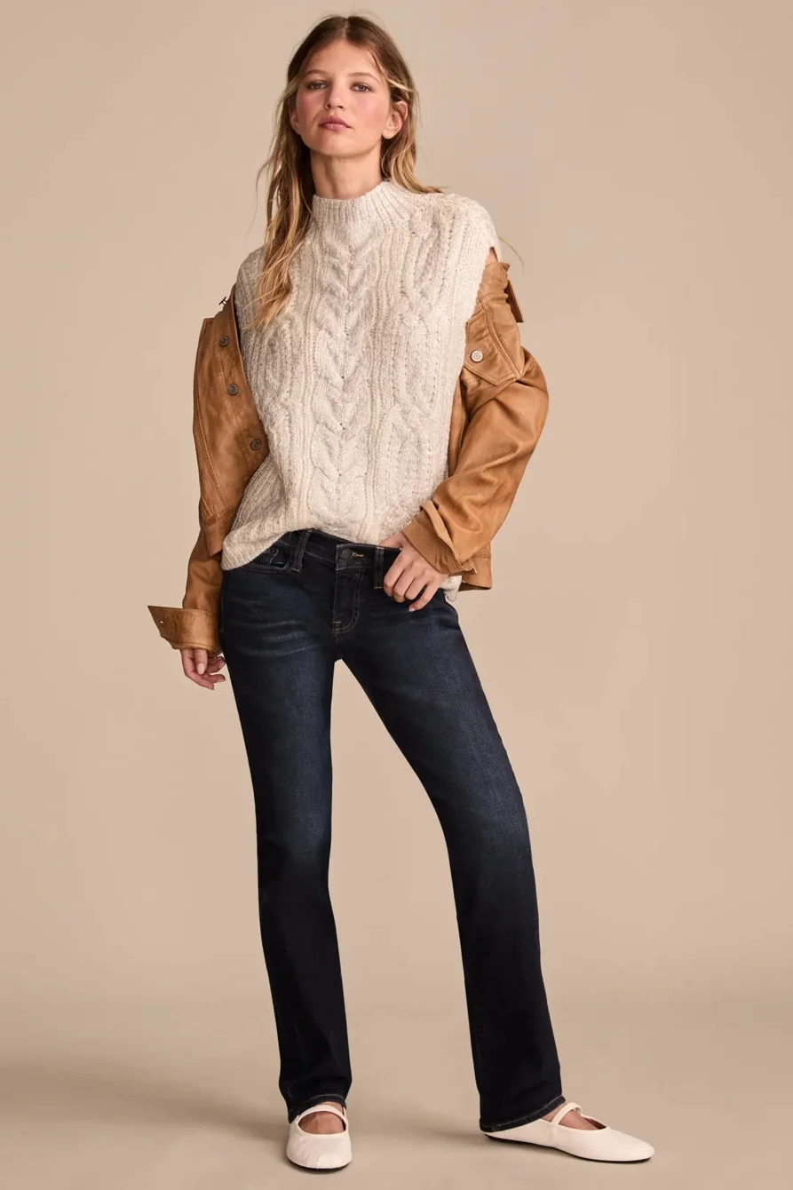 Image of Lucky Brand Mid Rise Sweet Straight - Women's Pants Denim Straight Leg Jeans in Twilight Blue