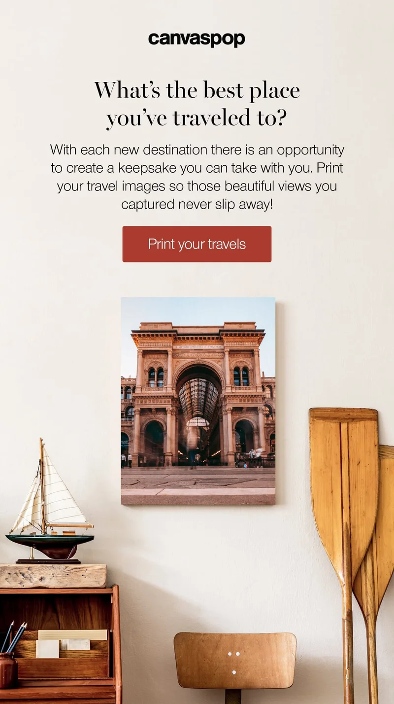 What's the best place you've traveled to? With each new destination there is an opportunity to create a keepsake you can take with you. Print your travel images so those beautiful views you captured never slip away!
