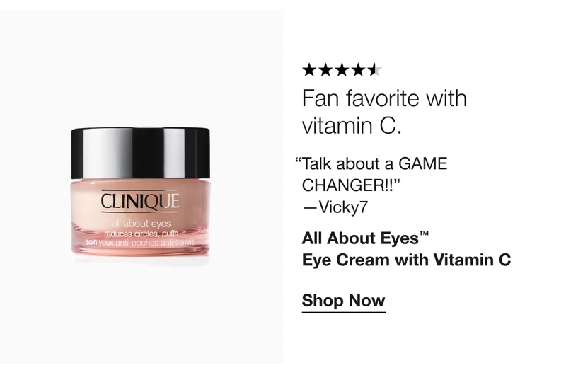 Fan favorite with vitamin C. Talk about a GAME CHANGER!! -Vicky7 All About Eyes™ Eye Cream with Vitamin C Shop Now