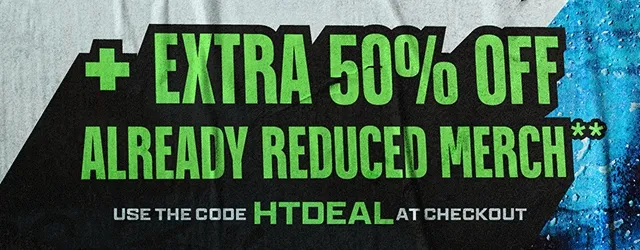 Today! Up to 50 Percent Off Plus An Extra 50 Percent Off Already Reduced Merch! Use The Code discount code At Checkout. Exclusions Apply. Shop Now
