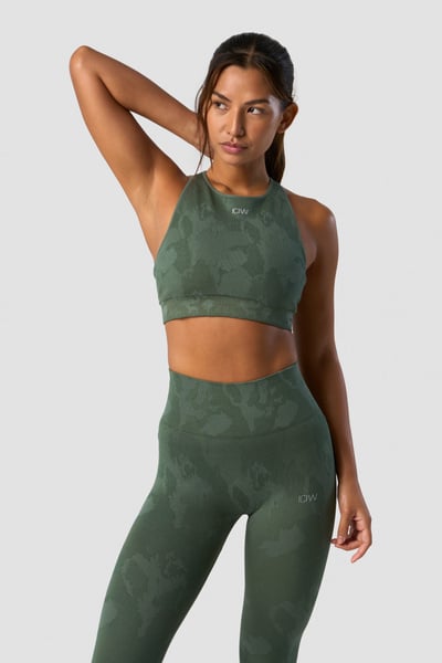 Image of Camo Seamless Sports Bra Green