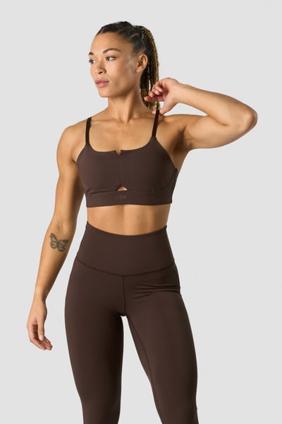 Image of Stride Strappy Sportsbra Dark Brown