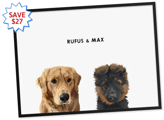 Two pet portraits
