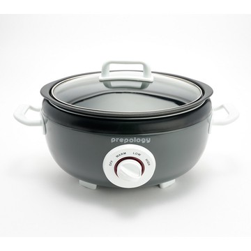Prepology 3.7 Quart Slow Cooker with Glass Lid & Temp Control