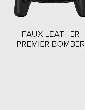 FAUX LEATHER PREMIER BOMBER