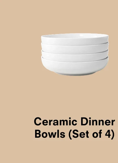 Ceramic Dinner Bowls (Set of 4)