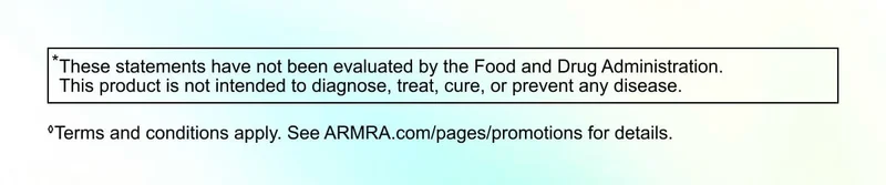FDA disclaimer stating the product is not intended to diagnose, treat, cure, or prevent disease.