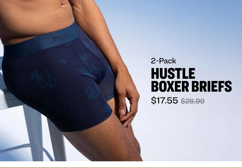 2-Pack Hustle Boxer Briefs - On Sale for $17.55