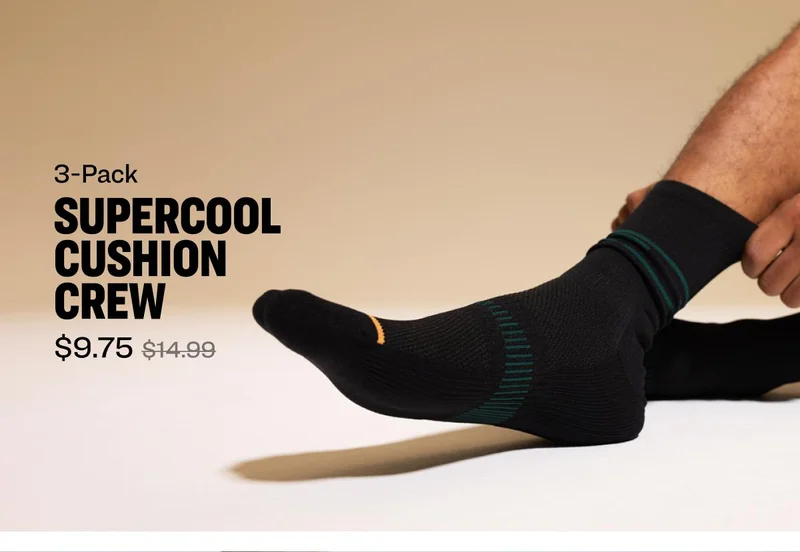 3-Pack Supercool Cushion Crew- On Sale for $9.75