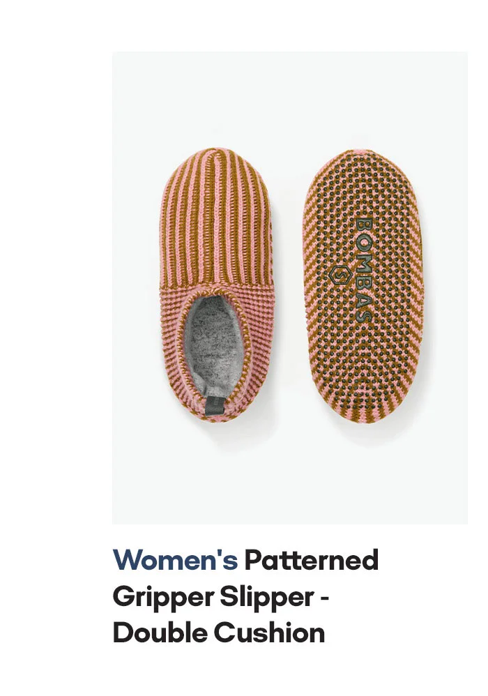 Women's Patterned Gripper Slipper - Double Cushion