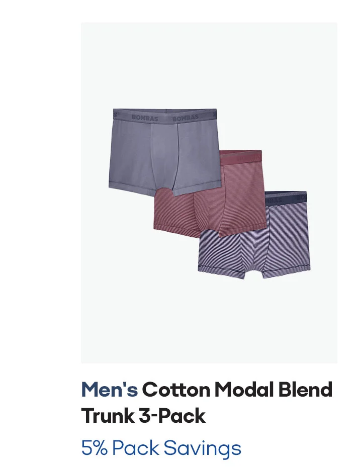 Men's Cotton Modal Blend Trunk 3-Pack