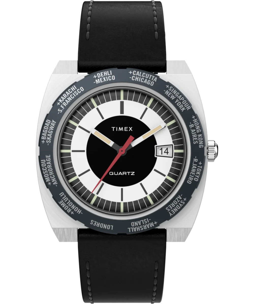 Image of World Time Reissue 39mm Leather Strap Watch