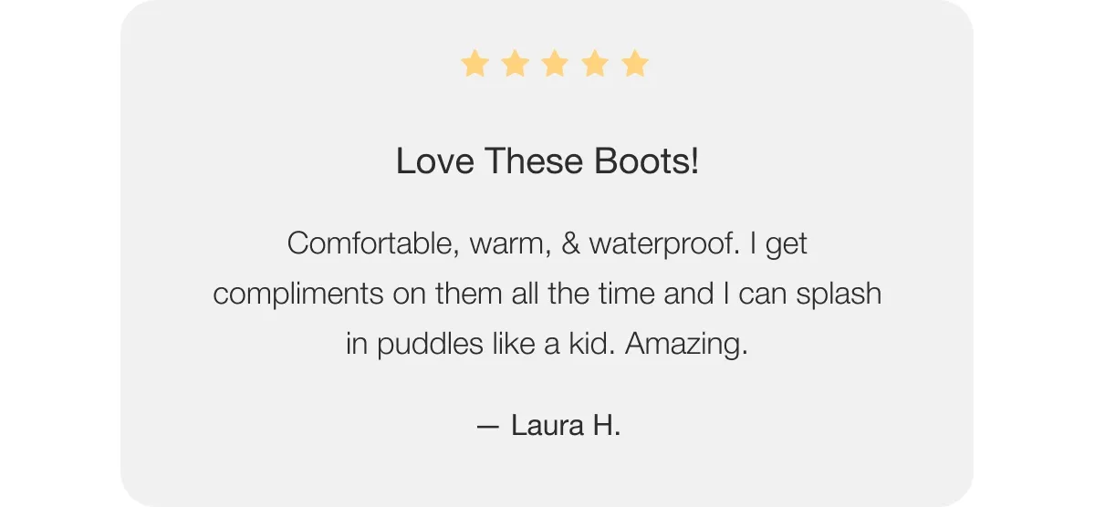 GIF of five star reviews for the Weekend Chelsea.