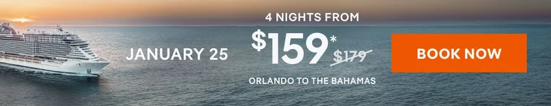 January 25 – 4 Nights – Orlando (Port Canaveral) to The Bahamas – Click to View Cruises & Book Now