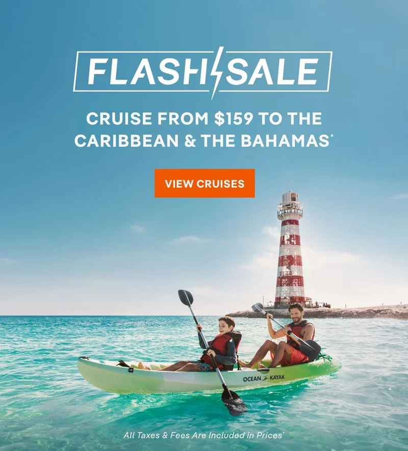 Flash Sale ⚡️ Cruises From $169 to The Caribbean & The Bahamas* – Click to View Cruises & Book Now – All Taxes & Fees Are Included in Prices*