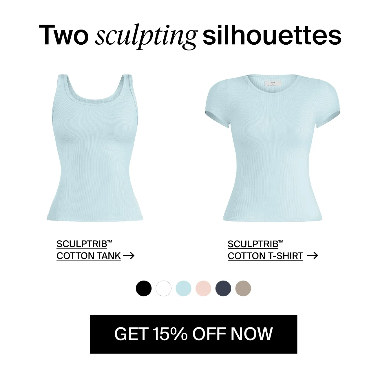 Two sculpting silhouettes