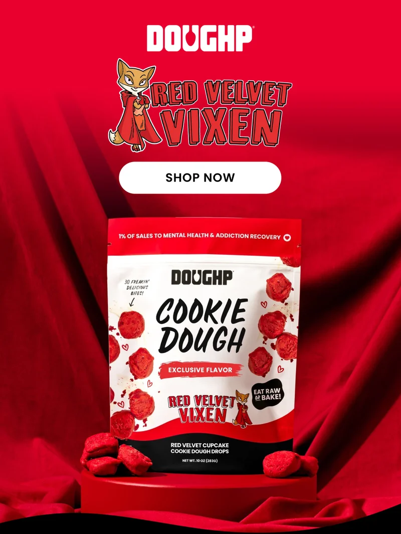 red velvet cookie dough drops