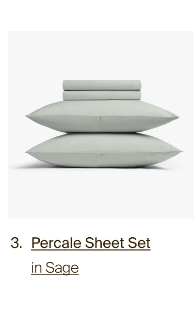 Percale Sheet Set in Sage