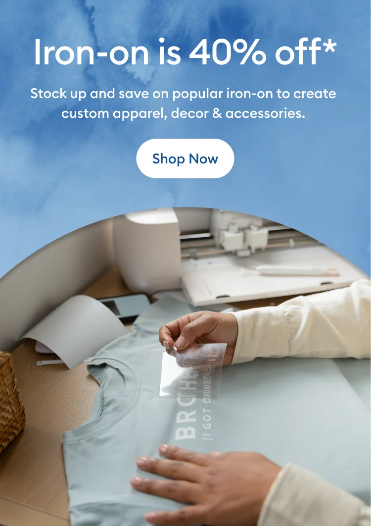 Iron-on is 40% off.
