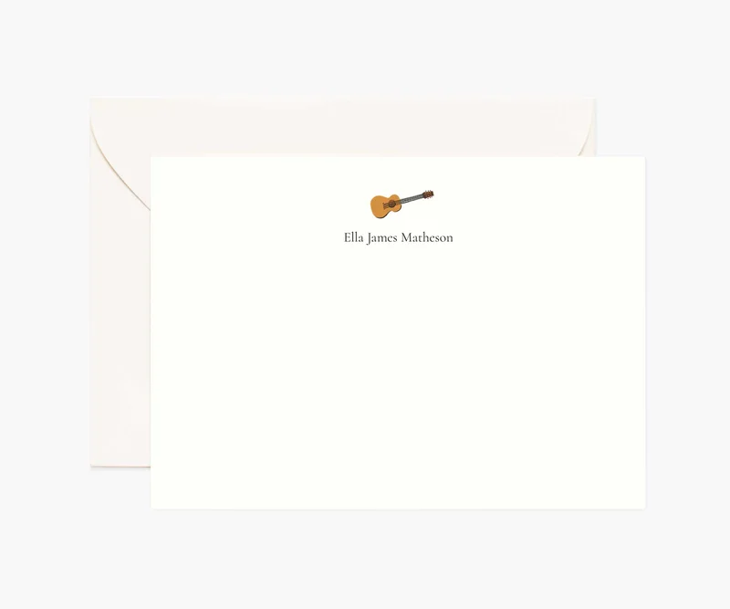 Image of Arts Personalized Stationery  - Guitar