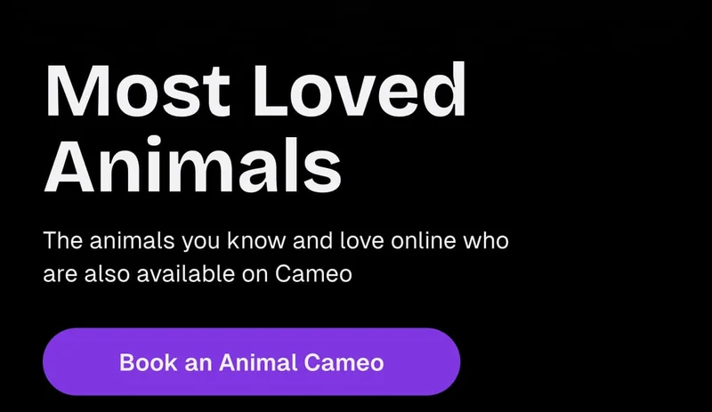 Most Loved Animals - Book an Animal Cameo