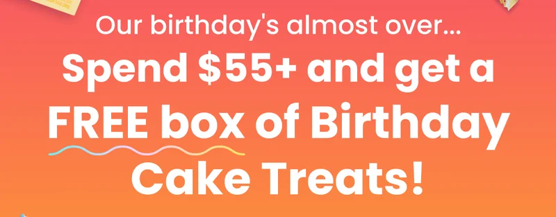 Get a FREE box of Birthday Cake Treats