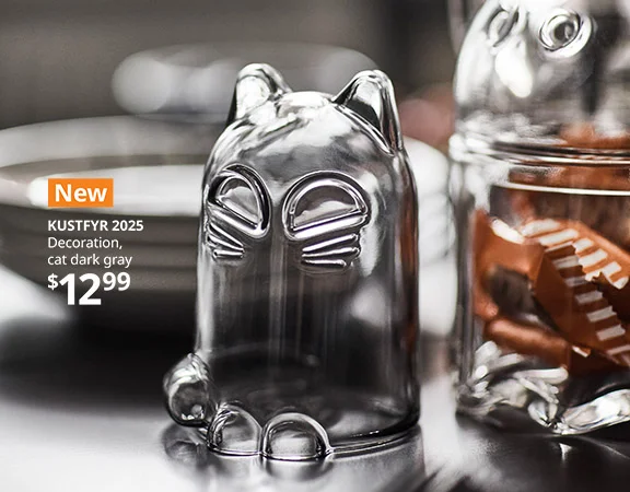 NEW KUSTFYR 2025 Decoration, cat dark gray