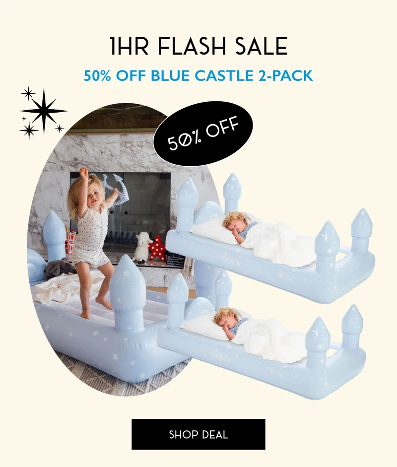 1 Hr Flash Sale | 50% Off Blue Castle 2-Pack | SHOP DEAL