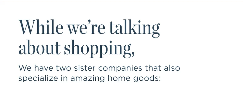 While we're talking about shopping