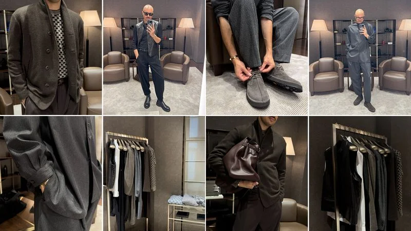 GQ Global Fashion Director Miles Pope at the Giorgio Armani store in New York City. GQ Global Fashion Director Miles Pope at the Giorgio Armani store in New York City.