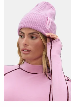 Shop Merino Beanie in Peony