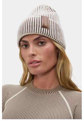 Shop Merino Beanie in Spiked Cocoa/Oat Milk