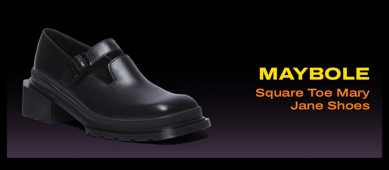 Maybole Square Toe Mary Jane Shoes
