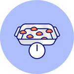Food washing away from a casserole dish