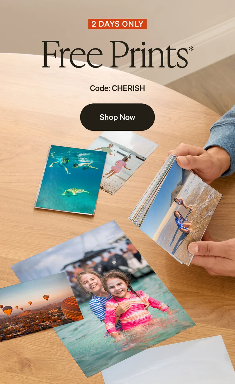 Free Prints, 50% Off Qualified Orders