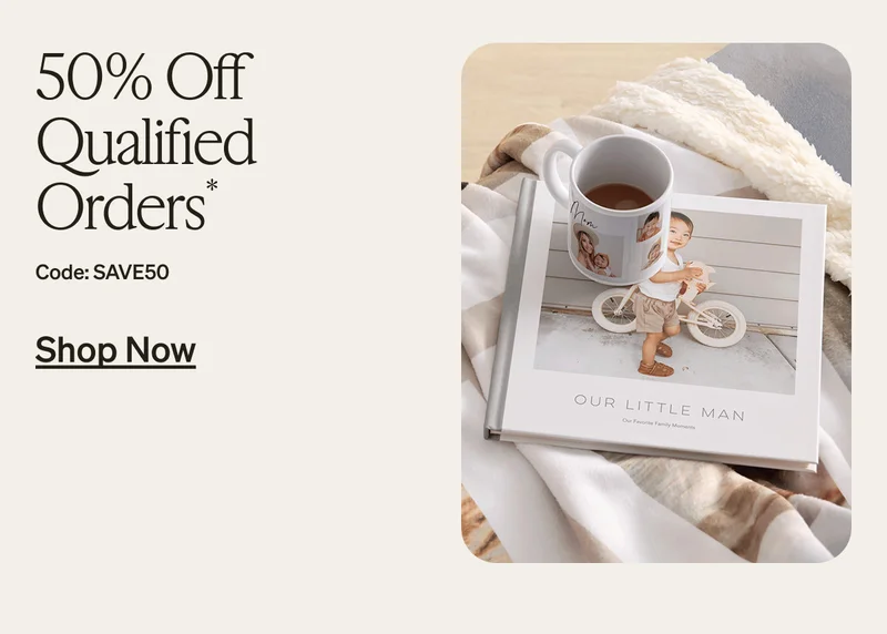 Free Prints, 50% Off Qualified Orders