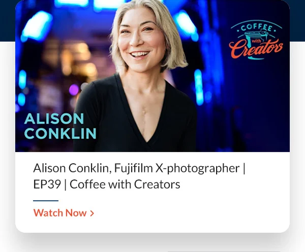 AdoramaTV | Alison Conklin, Fujifilm X-photographer | EP39 | Coffee with Creators